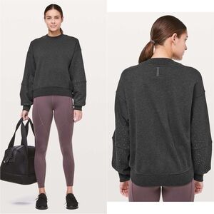 Lululemon To‎ The Beat Sweatshirt *lululemon X SoulCycle Heathered Black Size 4